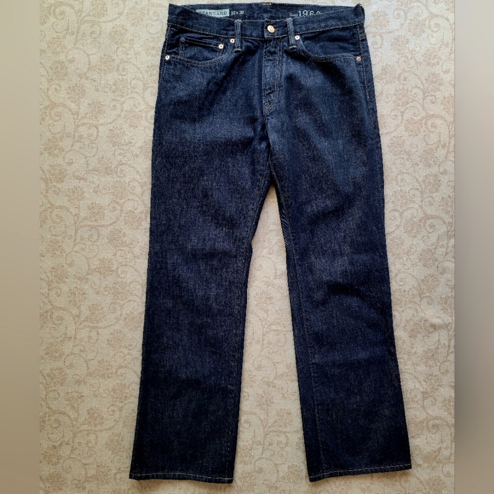 Gap 1969 Men's Standard Fit Jeans in Bleu Denim, Size 32x30 - Picture 10 of 14